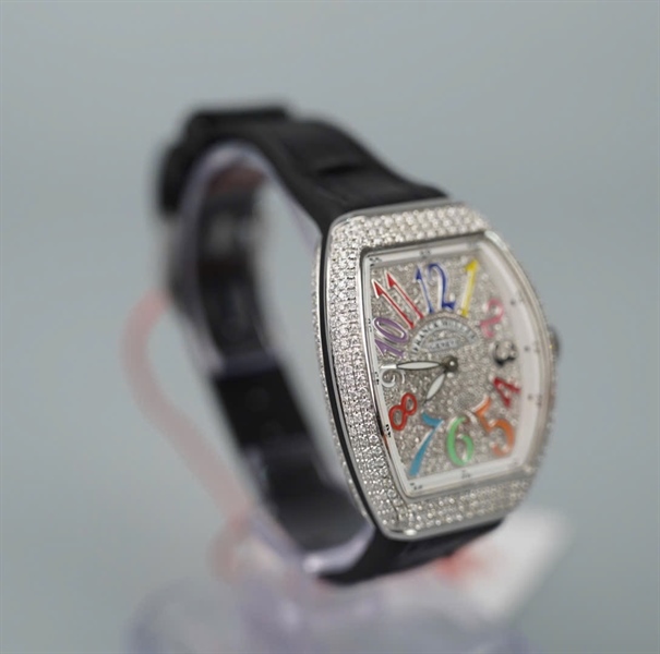 Đồng hồ Franck Muller dây đen kim màu (No3981) (HC) KG+