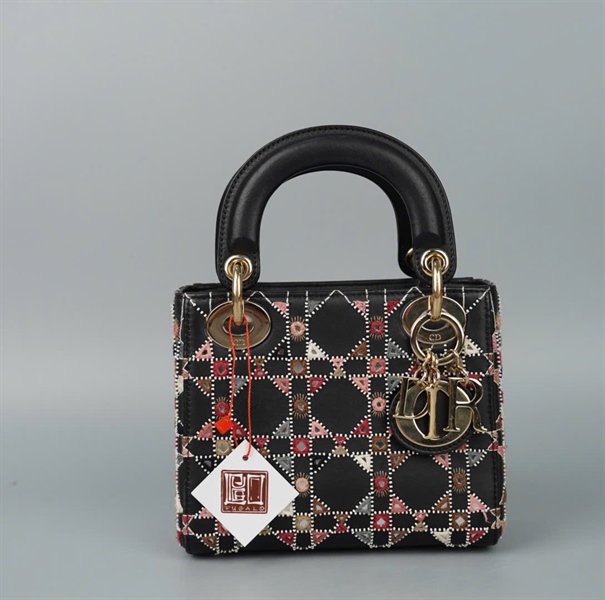 Túi Dior Lady đen đính cườm (04-MA-0159) szmini (HC)+