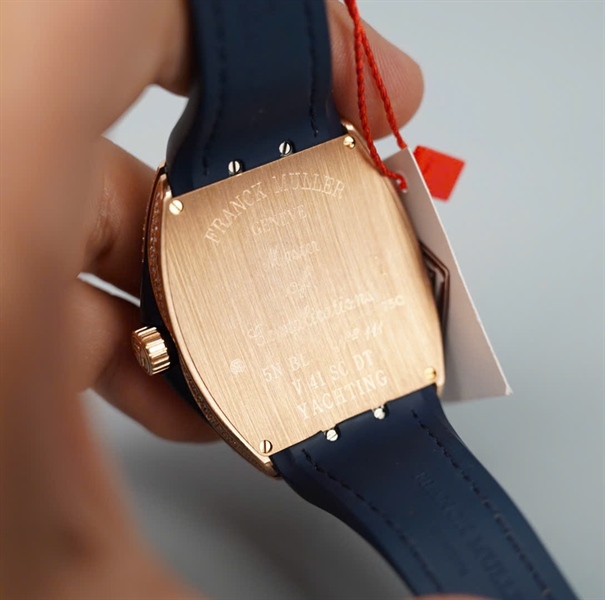 Đồng hồ Franck Muller xanh mặt viền vàng kim số (No111) (HC) KG+