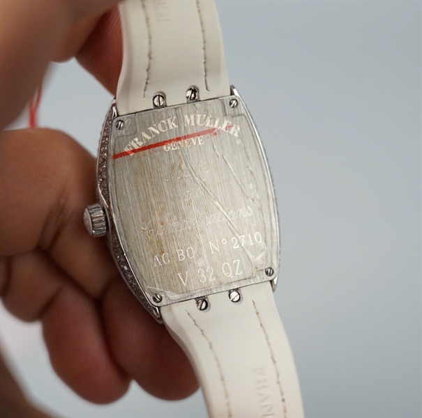 Đồng hồ Franck Muller trắng mặt vuông (đã kiểm định) (No2710) (HC) +