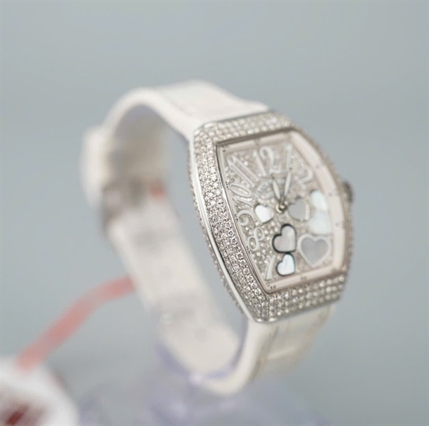 Đồng hồ Franck Muller trắng mặt vuông (đã kiểm định) (No2710) (HC) +