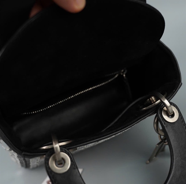 Túi Dior Lady đen đính đá (02-MA-0128) szmini (HC)+