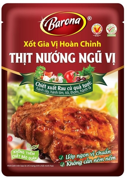 Xốt Gia Vị Hoàn Chỉnh Barona Thịt Nướng Ngũ Vị 80gr