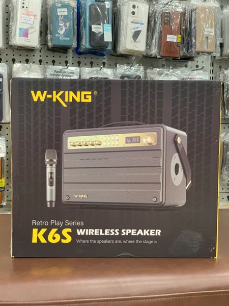 Loa kéo W-King K6S 100W + 1 mic hát KARAOKE