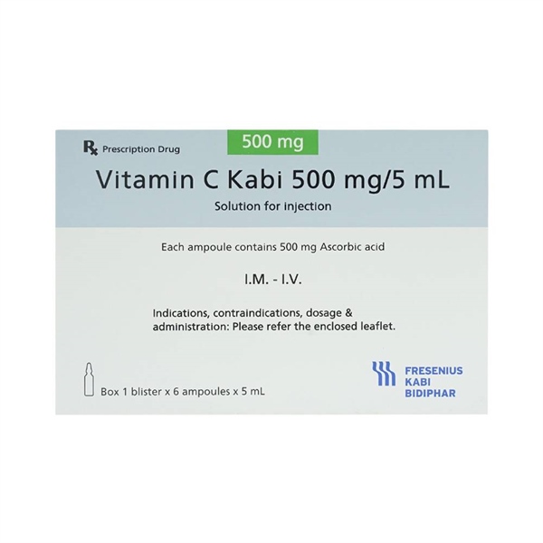 Vitamin c kabi 500 mg/5 ml fresenius kabi (h/6o/5ml)