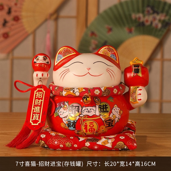 Mèo thần tài cầm búa