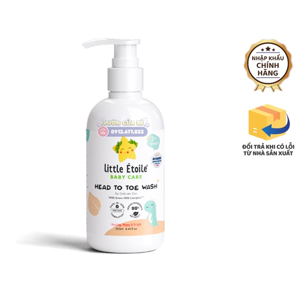 Sữa tắm gội Little Étoile (làm sạch vượt trội) Baby Care - Úc - Chai 250ml - Từ 2y