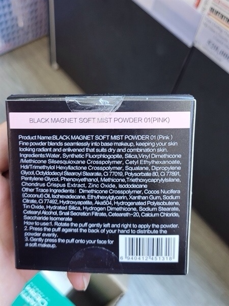 Phấn nén Carslan hồng nâng tone trắng hồng soft mist Powder 01 pink