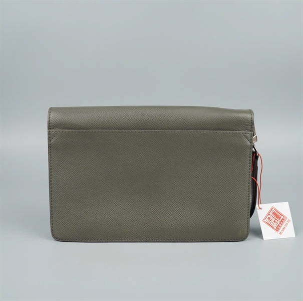 Túi LV Clutch xanh xám RI0143 kèm chìa 24cm (LT) KG+