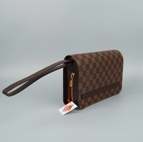 Túi LV Clutch ô vuông nâu đậm SN1008 (LT)KG+