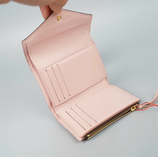 Ví LV gập 3 nút hồng (LT)KG+