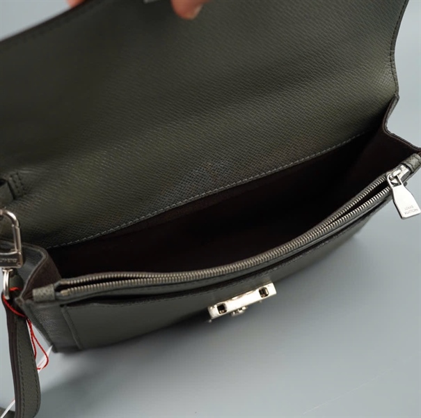 Túi LV Clutch xanh xám RI0143 kèm chìa 24cm (LT) KG+