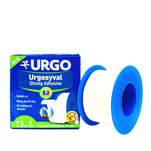 Băng keo lụa urgosyval strong adhesive tape 2.5cmx5m (cuộn)