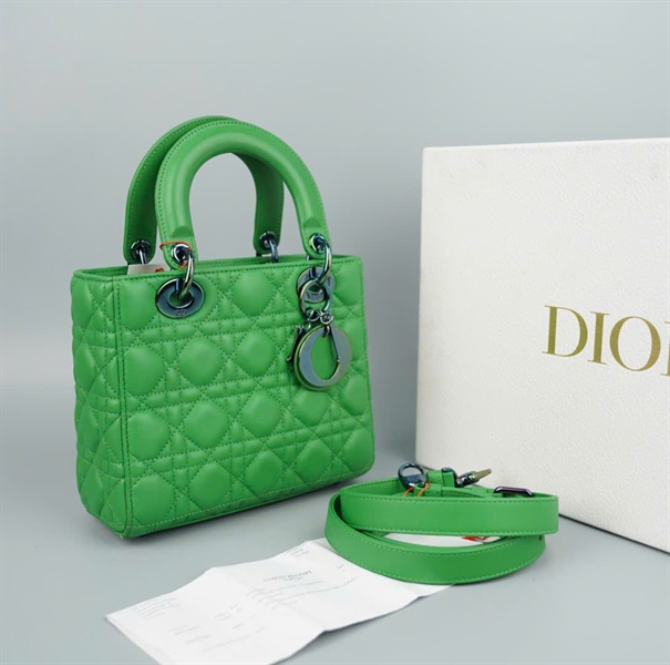 Túi Dior Lady màu xanh lá (10-MA-0212) szS (BQ) KG+