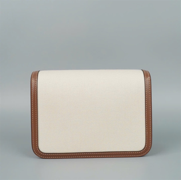 Túi BBR màu trắng viền nâu sz20 (BQ) KG+