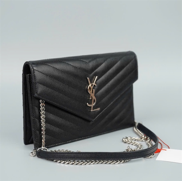 Túi YSL màu đen vân sz19 (BQ) KG+