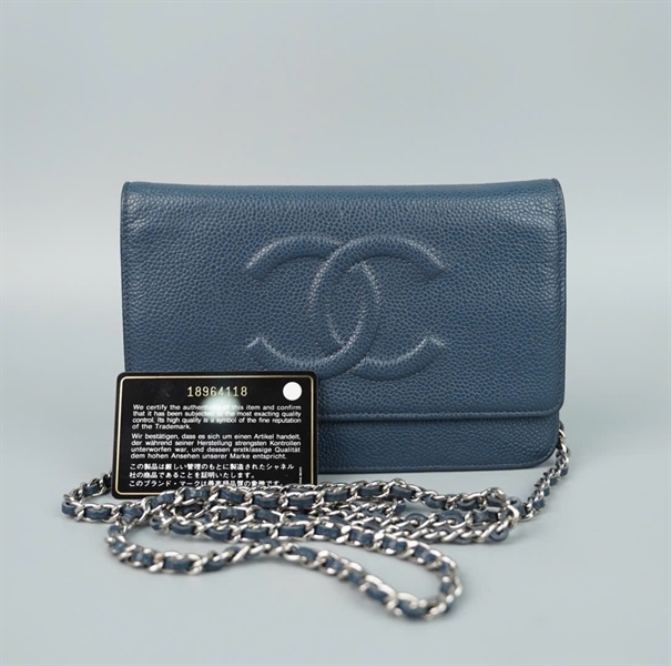 Túi Chanel màu xanh (18964118) sz19 (BQ) KG+