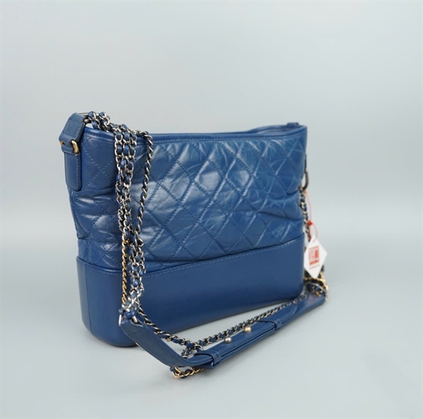 Túi Chanel Gab màu xanh (24931241) có lót form sz26 (BQ) KG+