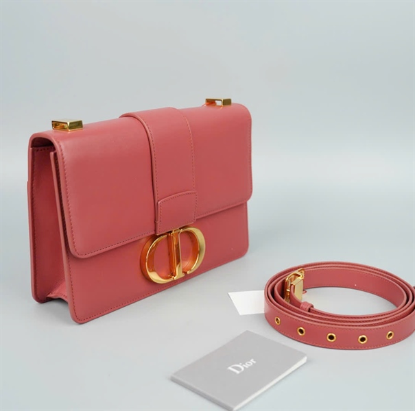 Túi Dior màu hồng khóa vàng sz24 (BQ) KG+