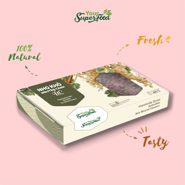 Nho khô nguyên cành 400g