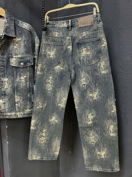 Jean QCCC- 2328 Xanh đánh rách loang