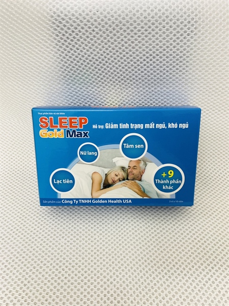 SLEEP GOLD MAX GOLDENHEALTH USA Viên uống dược liệu an thần, hỗ trợ giấc ngủ