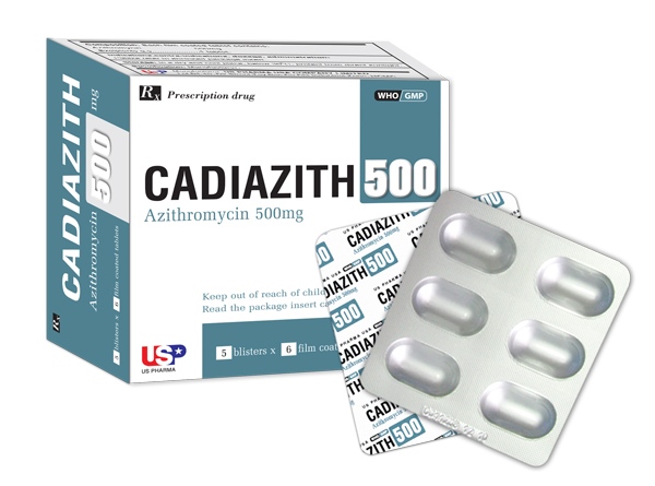 Cadiazith azithromycin 500mg usp (h/30v)