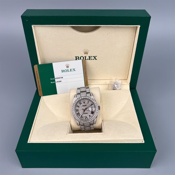 Đồng hồ Rolex mặt tròn full đá, thẻ 2017 (62EK6738) (HC) KG+