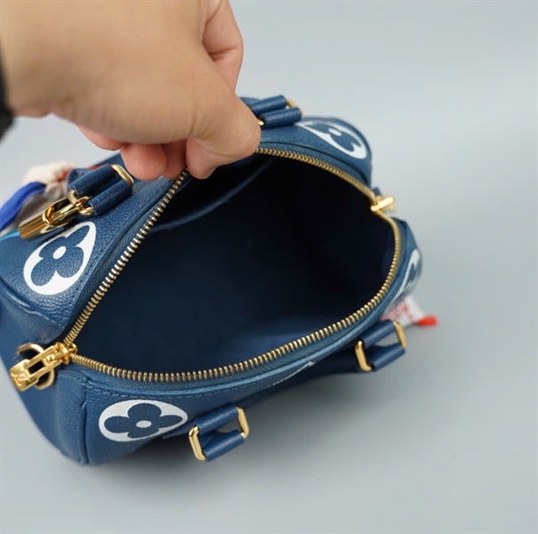 Túi LV Speedy hoa xanh kèm ổ+ chìa sz20 (HC)+