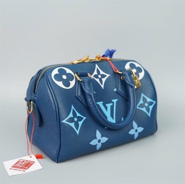 Túi LV Speedy hoa xanh kèm ổ+ chìa sz20 (HC)+