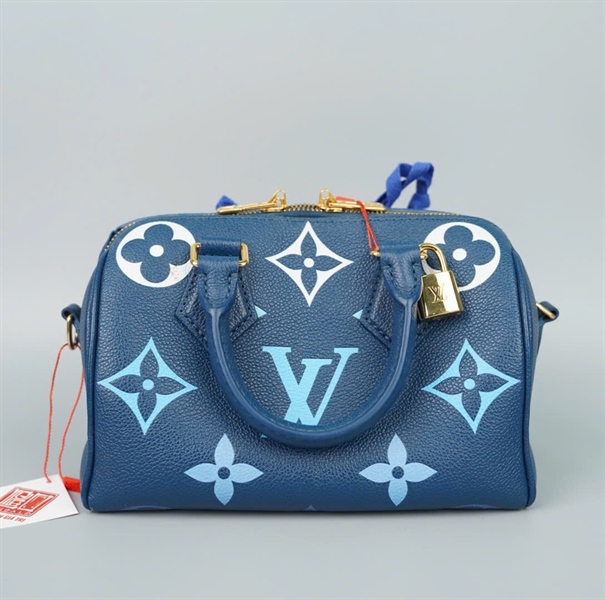 Túi LV Speedy hoa xanh kèm ổ+ chìa sz20 (HC)+