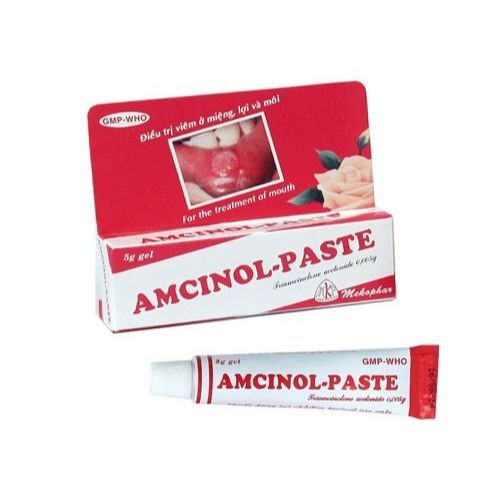 Gel trị viêm miệng amcinol-paste triamcinolon 0.005g mekophar (lốc/10tube/5g)