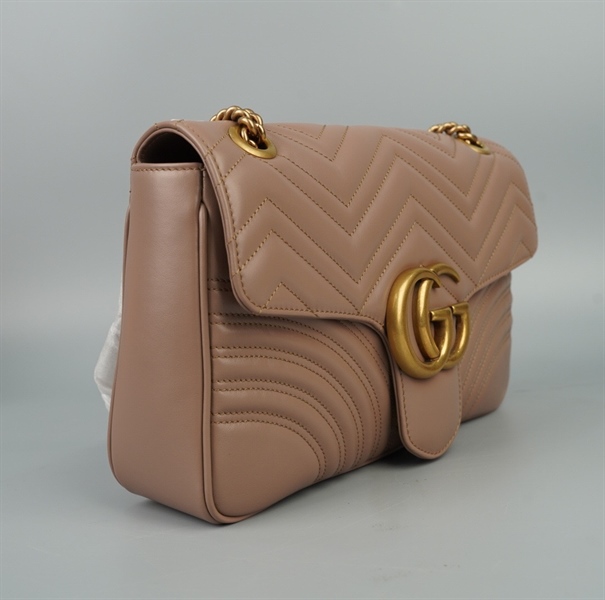 Túi GG Marmont màu nude (443495525040) sz28 (BMC) +