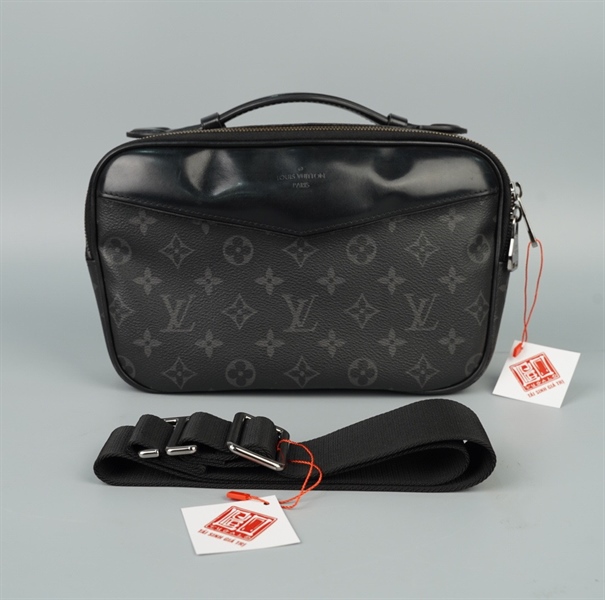 Túi LV đeo chéo hoa đen sz25 (Manly) KG+