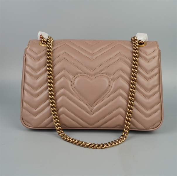 Túi GG Marmont màu nude (443495525040) sz28 (BMC) +