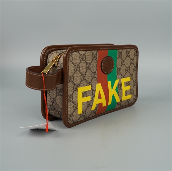 Túi GG Clutch xám in chữ (432067) sz22 (Manly) KG+