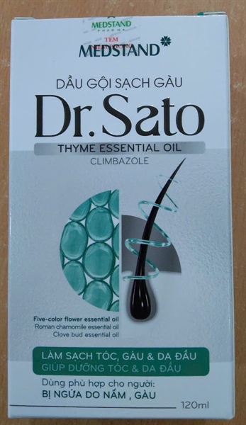 Dầu gội sạch gàu Dr Sato (Chai 120ml) - Medstand