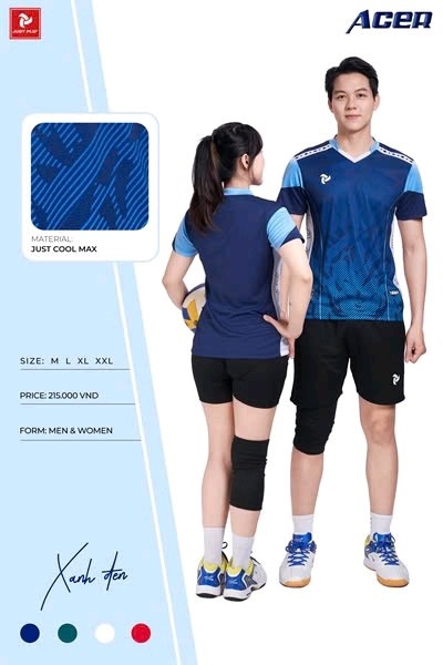 Quần áo bóng chuyền Justplay ACER, M=>2XL 164QA
