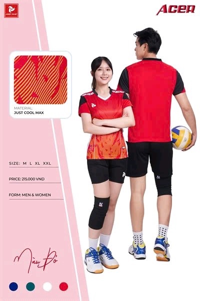 Quần áo bóng chuyền Justplay ACER, M=>2XL 164QA