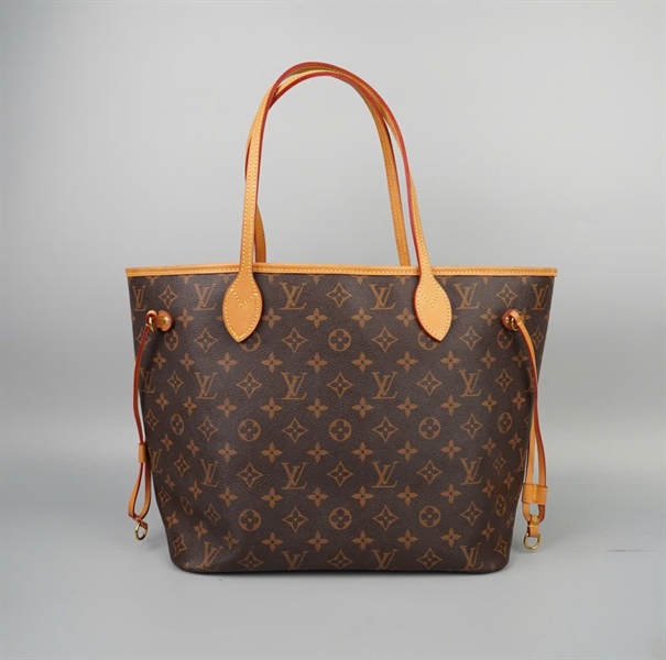Túi LV neverfull hoa nâu kèm ví sz32 KG+