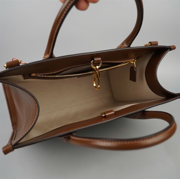 Túi GG tote màu xám viền nâu 659983520981 sz31 KG+