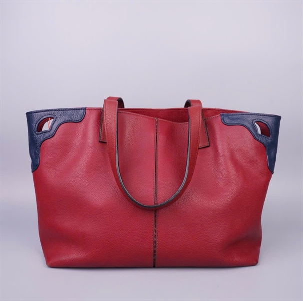 Túi Cartier tote màu đỏ sz34 KG+