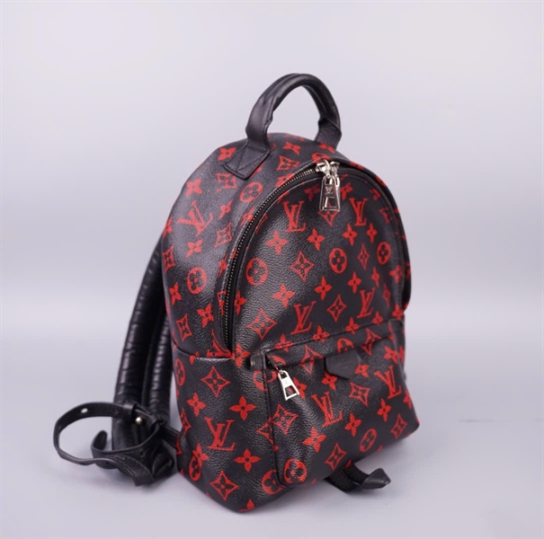 Balo LV nền đen hoa đỏ KG+