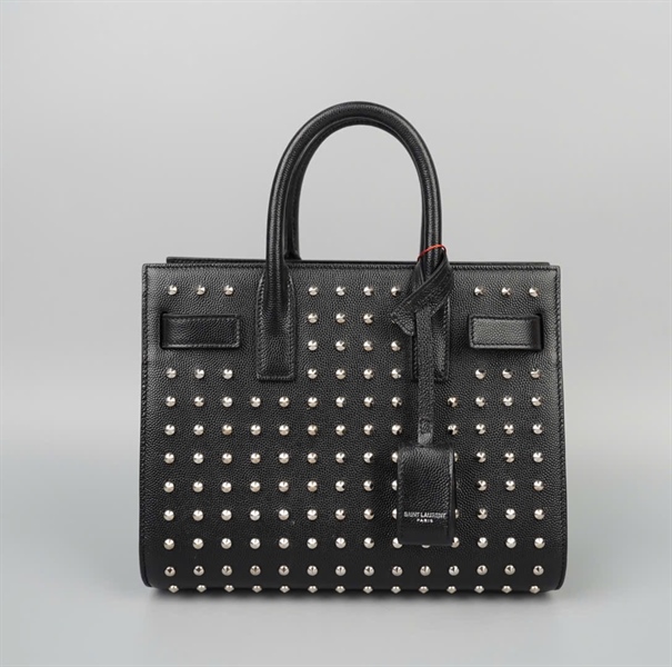 Túi YSL màu đen đính đinh kèm ổ +chìa (GNB347545•0115) sz22 KG+