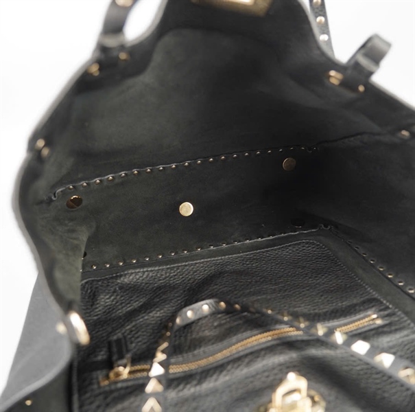 Túi Valentino tote đen sz32 KG+