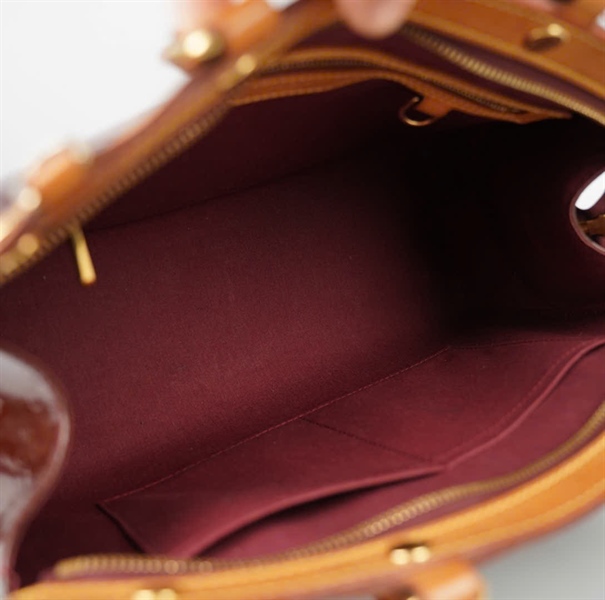 Túi LV handle màu nâu nhũ viền da sz34 KG+