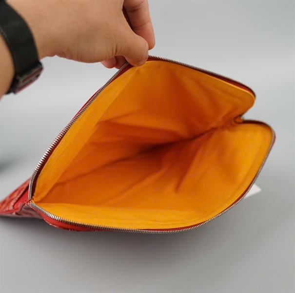 Túi GoYard clutch màu đỏ sz30 KG+