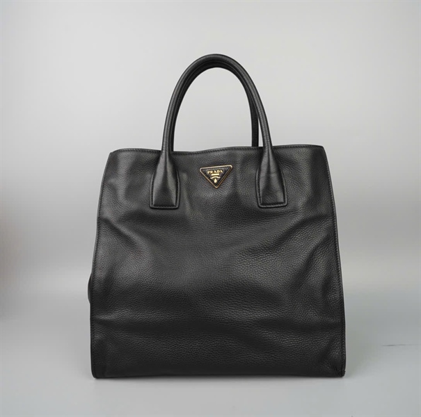 Túi Prada tote màu đen kèm lót form sz33 KG+