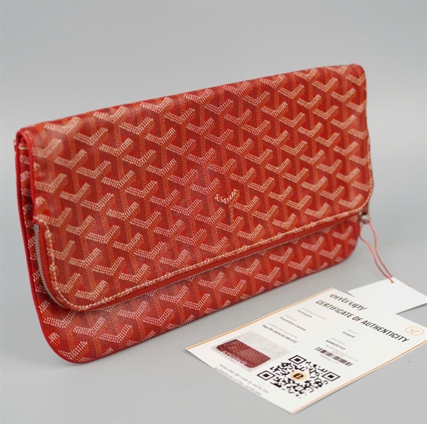 Túi GoYard clutch màu đỏ sz30 KG+