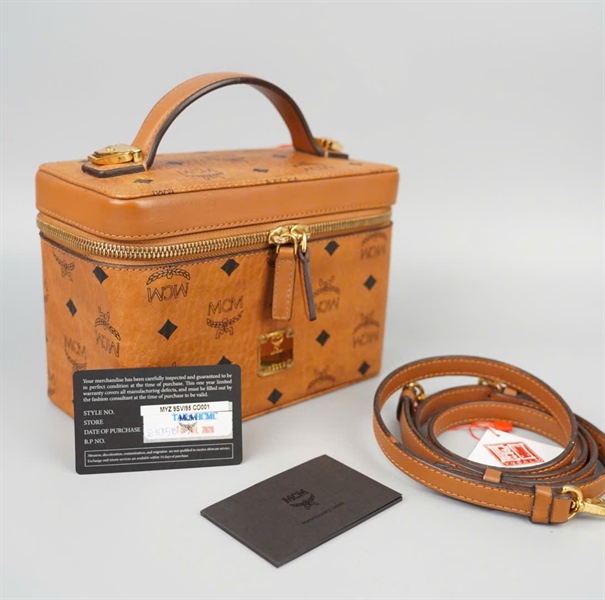 Túi MCM cốp màu nâu (23958) sz20 KG+